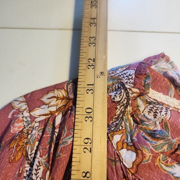 Nurture by Westbound Rose Bloom Top Womens 1X Floral Boho Fairycore Lagenlook - Picture 6 of 12